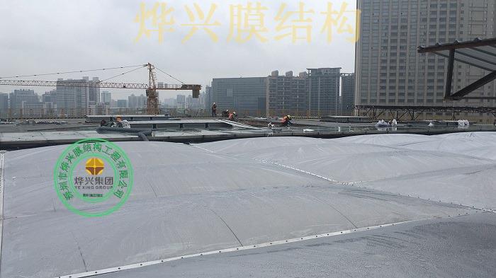 JXF吉祥坊-东莞市民中心ETFE膜结构屋面建设介绍