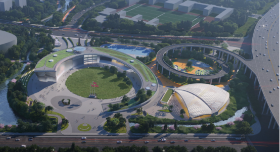 JXF吉祥坊匠造新地标 | 主体轮廓已现！直击眉山国际轮滑滑板中心建设现场