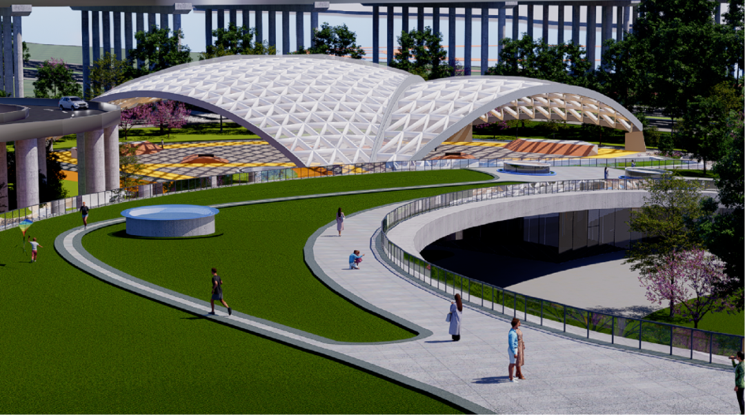 【JXF吉祥坊】膜结构安装正全力冲刺！眉山轮滑滑板中心建设全速推进ing