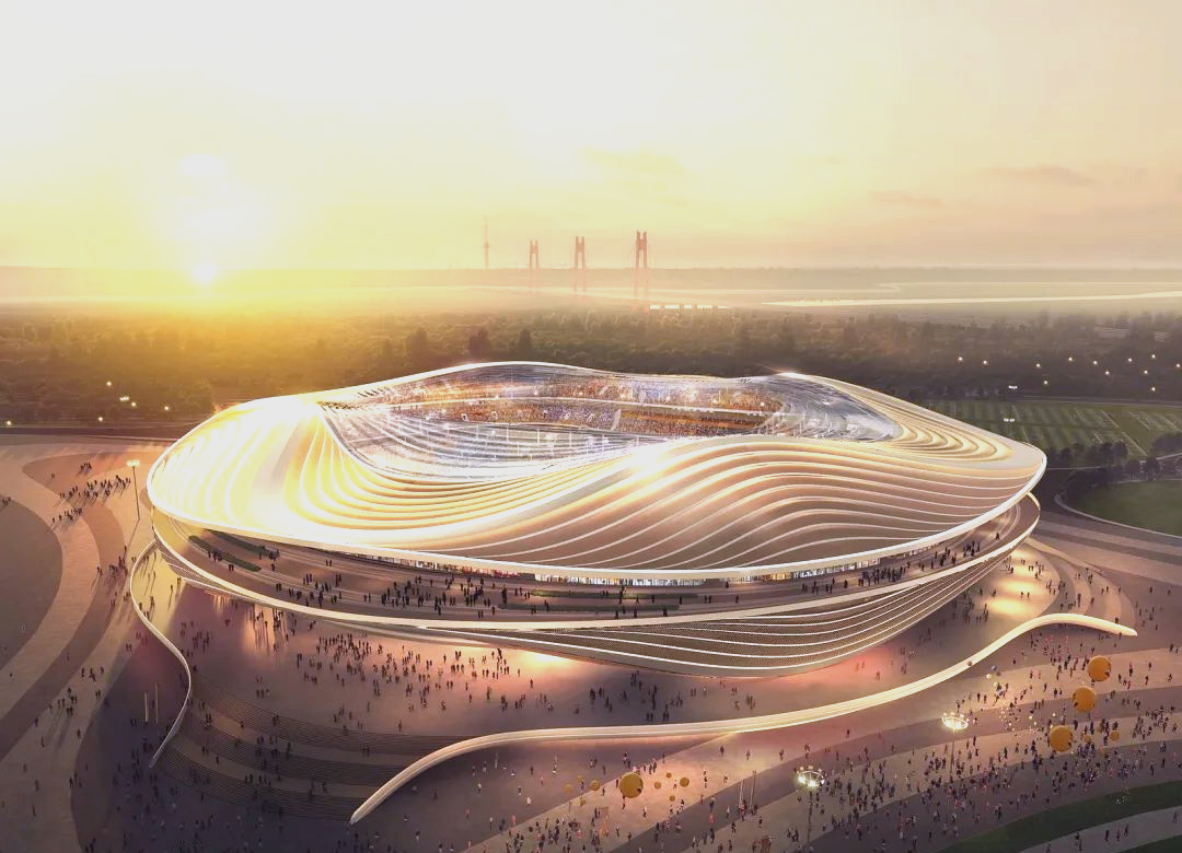 加速建设！济南黄河体育中心膜结构安装迈入关键时刻