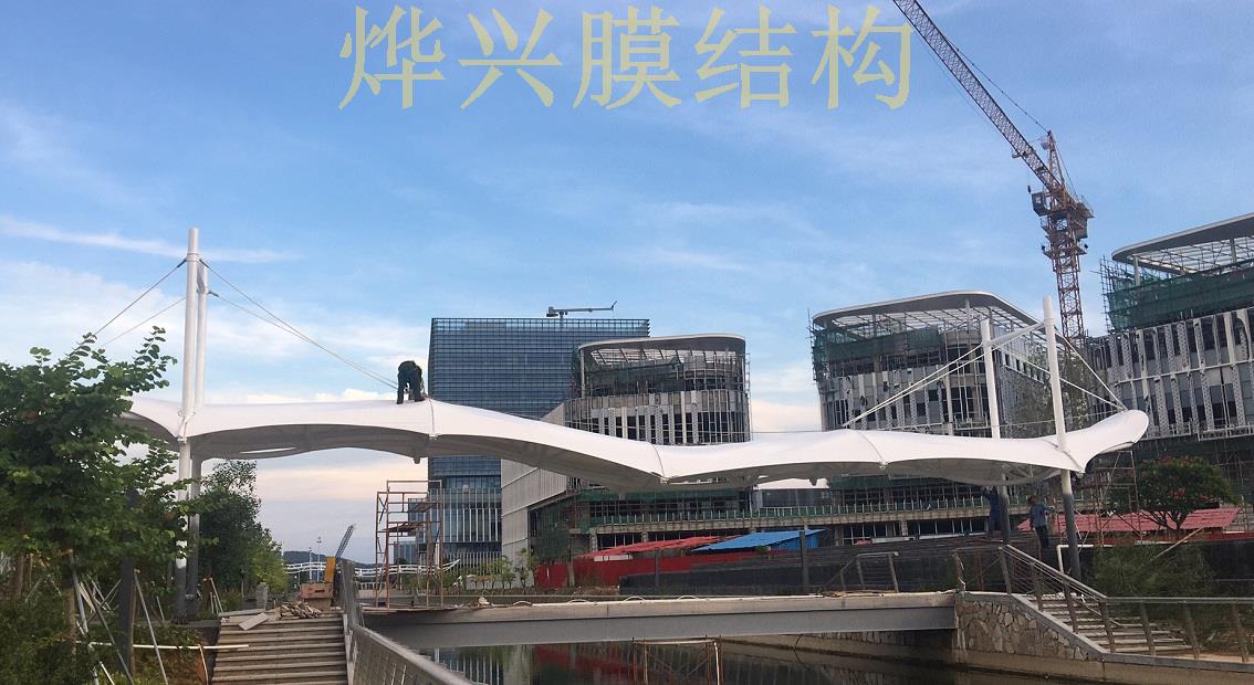 JXF吉祥坊-珠海天桥雨棚遮阳棚景观类膜结构